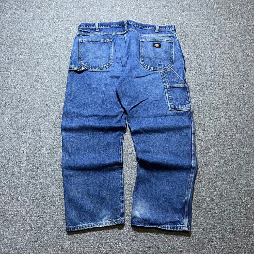 Dickies Carpenter Jeans 42x30 Blue Denim Utility Workwear Pants 2012 1993SNB